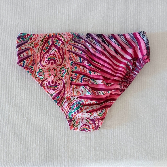 Venus Tropical Floral & Snake Skin Print Bikini Bottom, size 4 - Picture 5 of 9